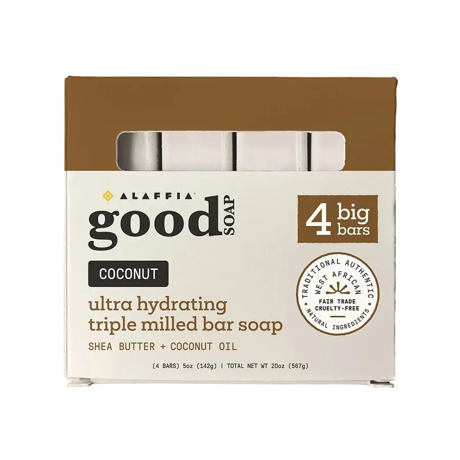 Alaffia Coconut Good Soap Bar Soap 4 (5 oz.) pack